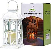 RRP £25.13 Solar Lantern Outdoor Hyacinth White Decor Antique