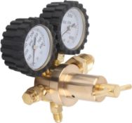 RRP £67.98 Brass Nitrogen Regulator Dual Gauge Gas Air Pressure