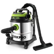 RRP £117.57 WORKPRO Wet and Dry Vacuum Cleaner with Hepa 20L 1200W