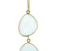 18ct Yellow Gold Quartz Drop Earring - Valued By AGI £3,950.00 - Stunning 18ct yellow gold drop