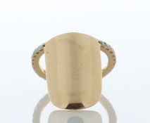 18ct Rose Gold Diamond Nail Ring 0.25 Carats - Valued By AGI £2,010.00 - Fully diamond set band with