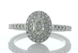 18ct White Gold Oval Cut Diamond Ring (0.34) 0.71 Carats - Valued By IDI £6,560.00 - A stunning oval