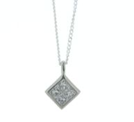 Platinum Illusion Set Cluster Diamond Pendant 0.50 Carats - Valued By IDI £7,120.00 - Four