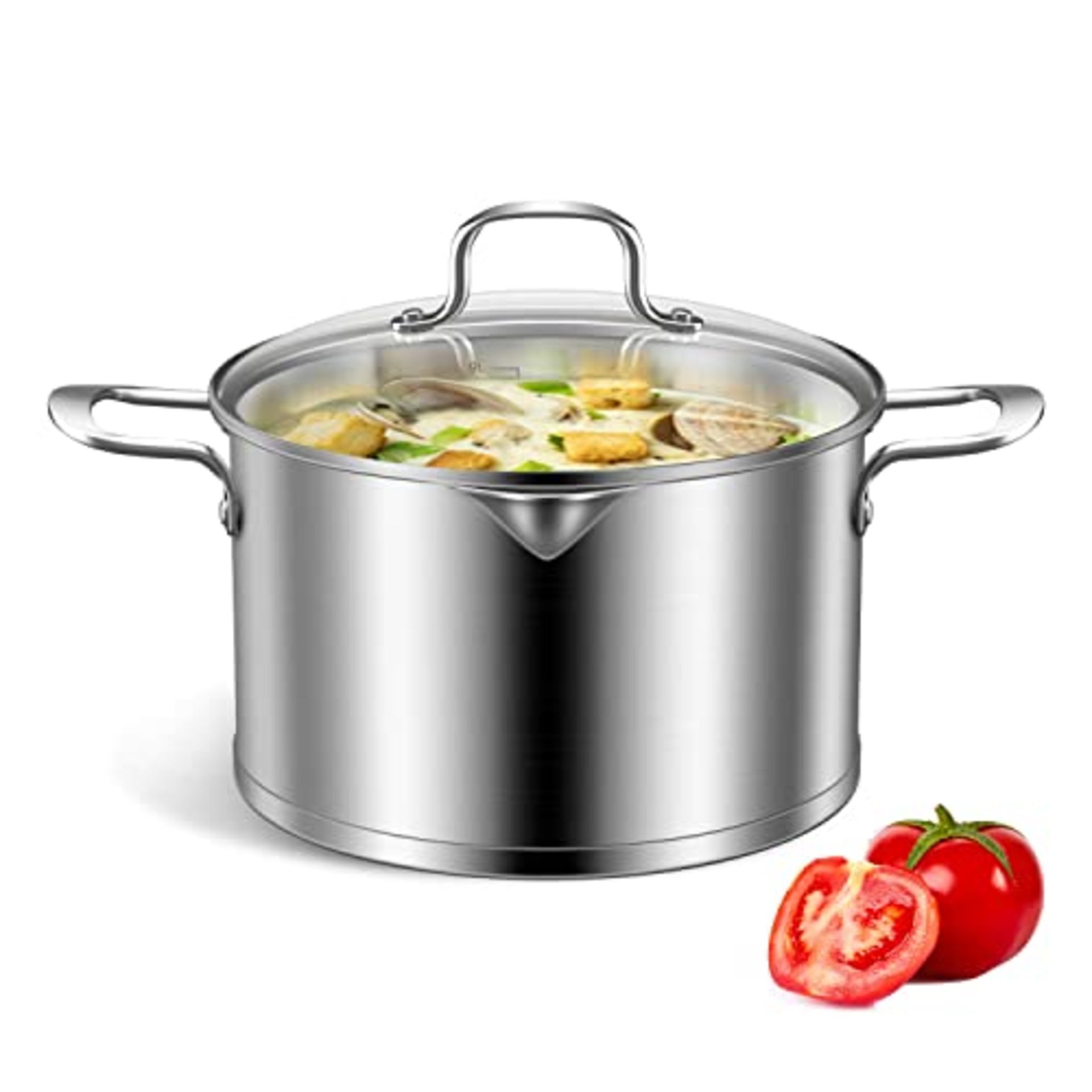 RRP £57.07 Lio SHAAR 9 litres Stainless Steel Induction Stock Pot with Lid