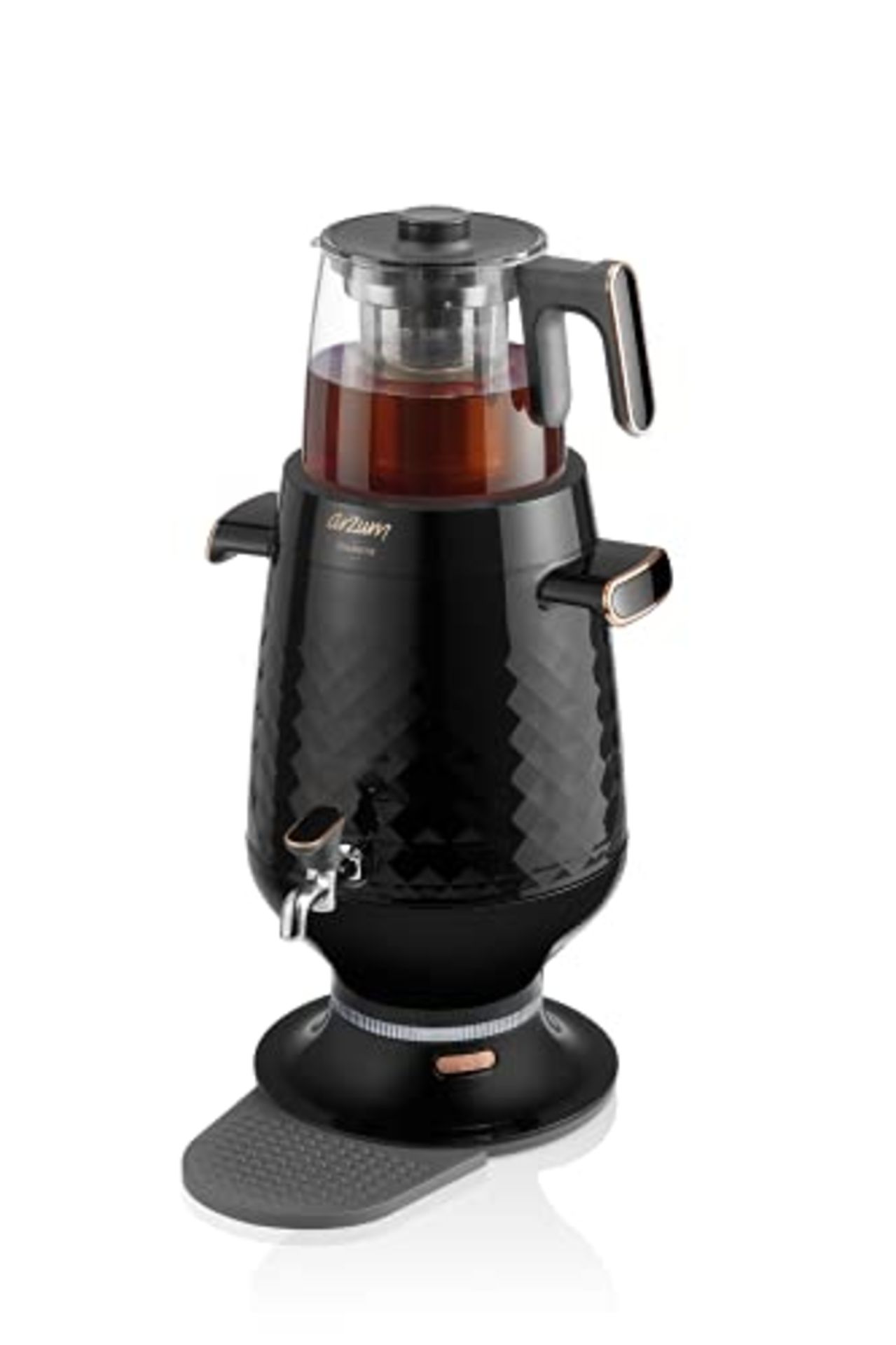 RRP £119.77 Arzum AR3083B Electric Samovar Tea Maker, 2200W, Black