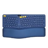 RRP £66.99 DeLUX Wireless Ergonomic Keyboard with OLED Screen and Removable Wrist Rest