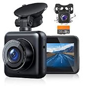 RRP £44.65 OYU Front and Rear Dash Cam Includes SD Card Dual Dash