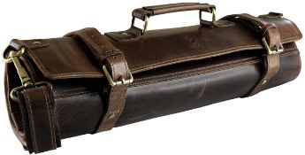 RRP £107.57 Rustic Town Genuine Leather Chef Knife Roll All Purpose Chef Roll