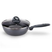 RRP £35.03 Frying Pan Induction with Glass Lid Non-Stick Saute