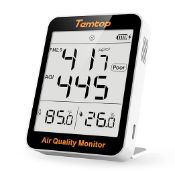 RRP £194.07 Temtop Air Quality Monitor CO2 PM2.5 PM10 Formaldehyde