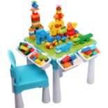 RRP £80.76 burgkidz Kids 5-in-1 Multi Activity Table Set