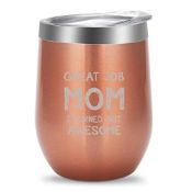 RRP £21.67 Wine Tumbler with Lid Stainless Steel 12 oz Travel