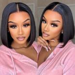 RRP £57.07 FASHION IDOL Bob Lace Front Wig Human Hair Pre Plucked