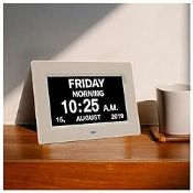 RRP £31.95 CAZOKASI Clock With Day And Date For Elderly Calendar Digital Alarm Options