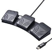 RRP £39.95 Powboro USB Foot Switch Triple 3 Pedal Control Custom