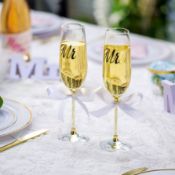 RRP £33.59 Inweder Champagne Flutes glasses Crystal