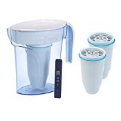 RRP £62.77 ZeroWater 1.7 litres Water Filter Jug Combo with 3x Advanced 5 Stage Filter