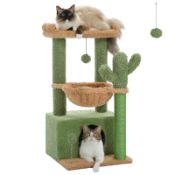 RRP £48.31 PAWZ Road Cactus Cat Tree for indoor cats with super large Condo