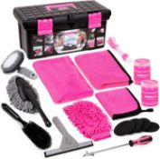 RRP £35.37 THINKWORK 17Pcs Car Cleaning Kit with Storage Box