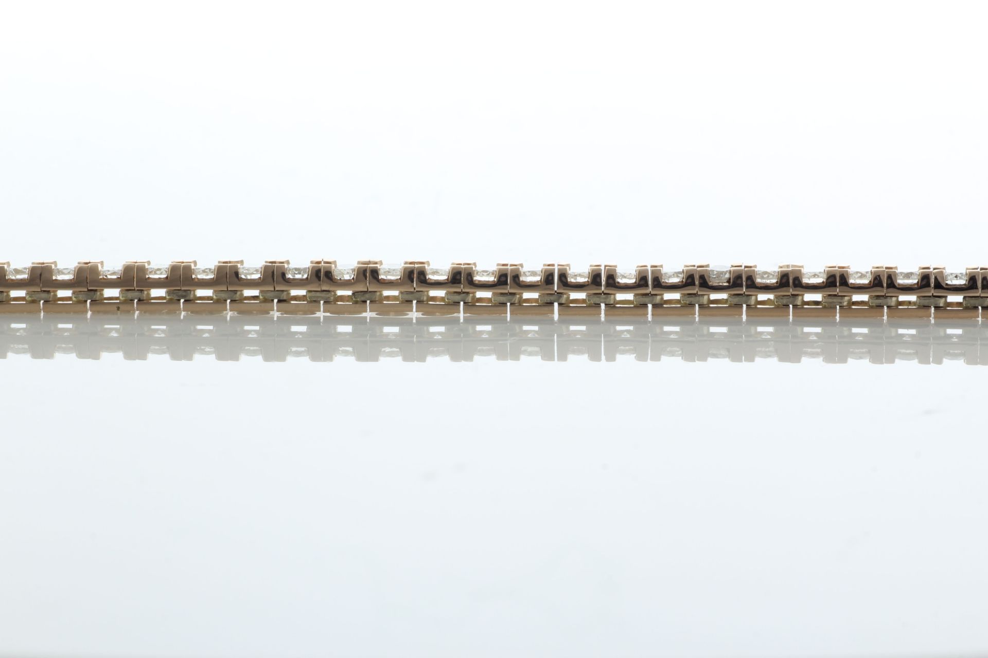 18ct Rose Gold Tennis Diamond Bracelet 3.04 Carats - Valued By IDI £19,685.00 - Fifty nine round - Image 3 of 4