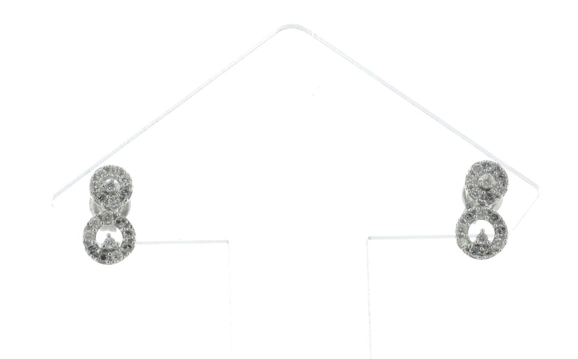 18ct White Gold Round Cluster Claw Set Diamond Earring 0.35 Carats - Valued By IDI £2,850.00 - These - Image 5 of 6