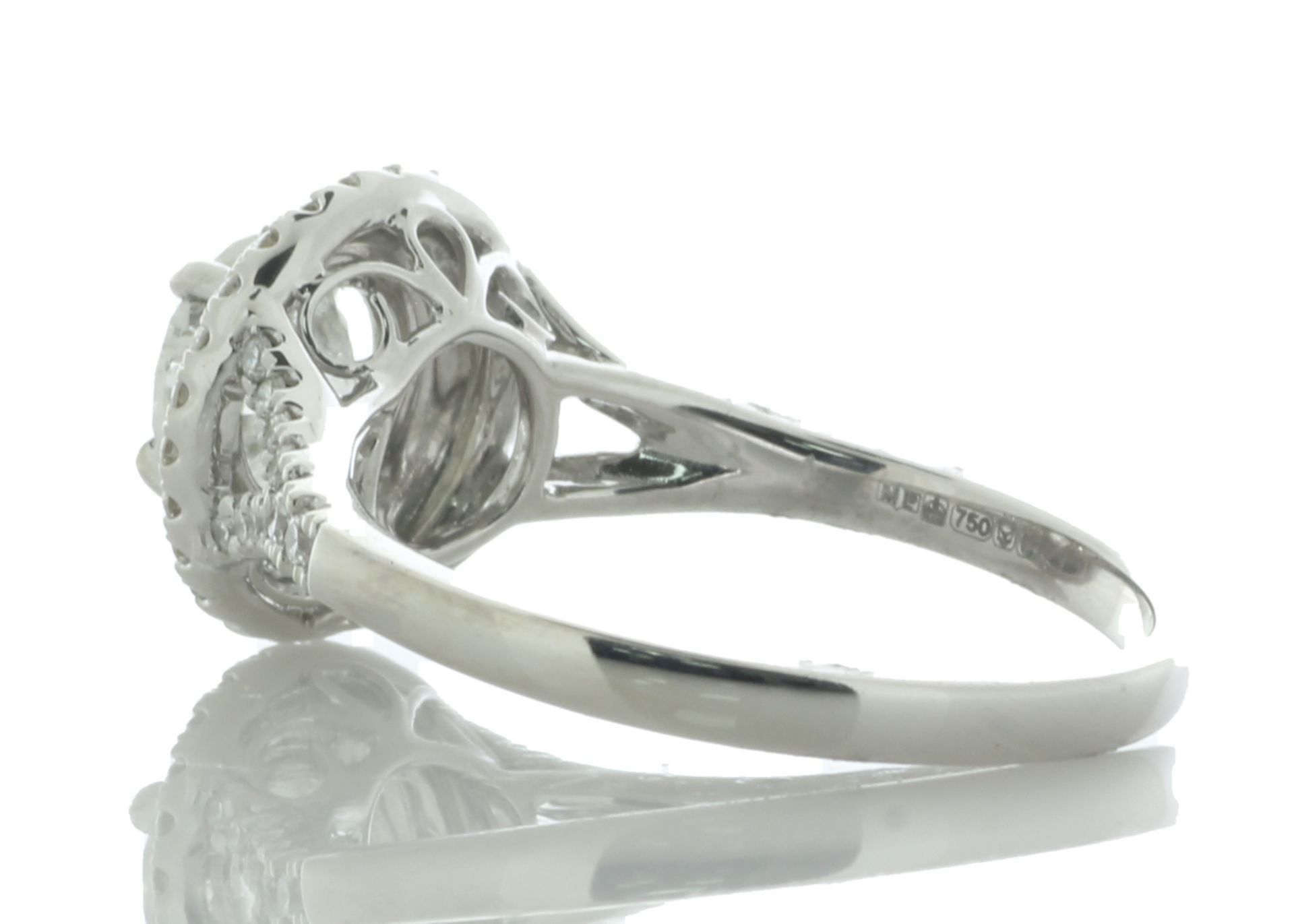 18ct White Gold Single Stone With Halo Setting Ring (0.86) 1.21 Carats - Valued By GIE £16,950. - Image 3 of 5