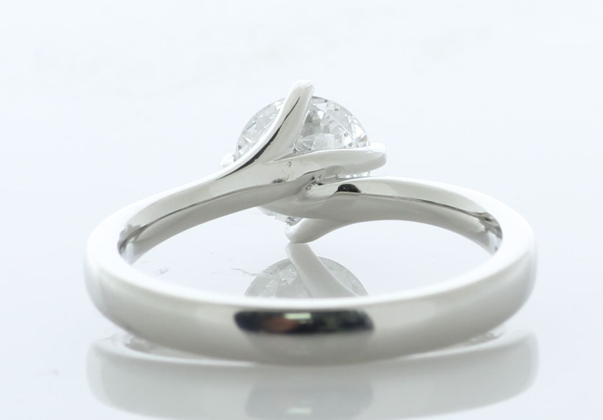 Platinum Single Stone Fancy Claw Set Diamond Ring 0.71 Carats - Valued By IDI £8,593.00 - A 0.71 - Image 4 of 5