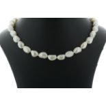 26 inch Baroque Shaped Freshwater Cultured 8.0 - 8.5mm Pearl Necklace - Valued By AGI £310.00 -