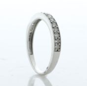 9ct White Gold Semi Eternity Diamond Ring 0.50 Carats - Valued By IDI £2,495.00 - Fifteen round