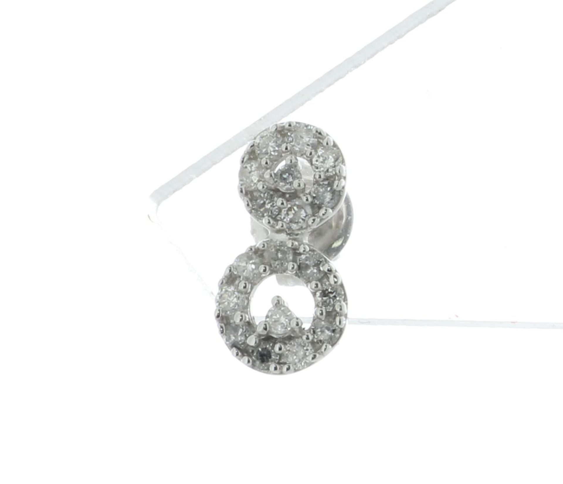 18ct White Gold Round Cluster Claw Set Diamond Earring 0.35 Carats - Valued By IDI £2,850.00 - These - Image 4 of 6