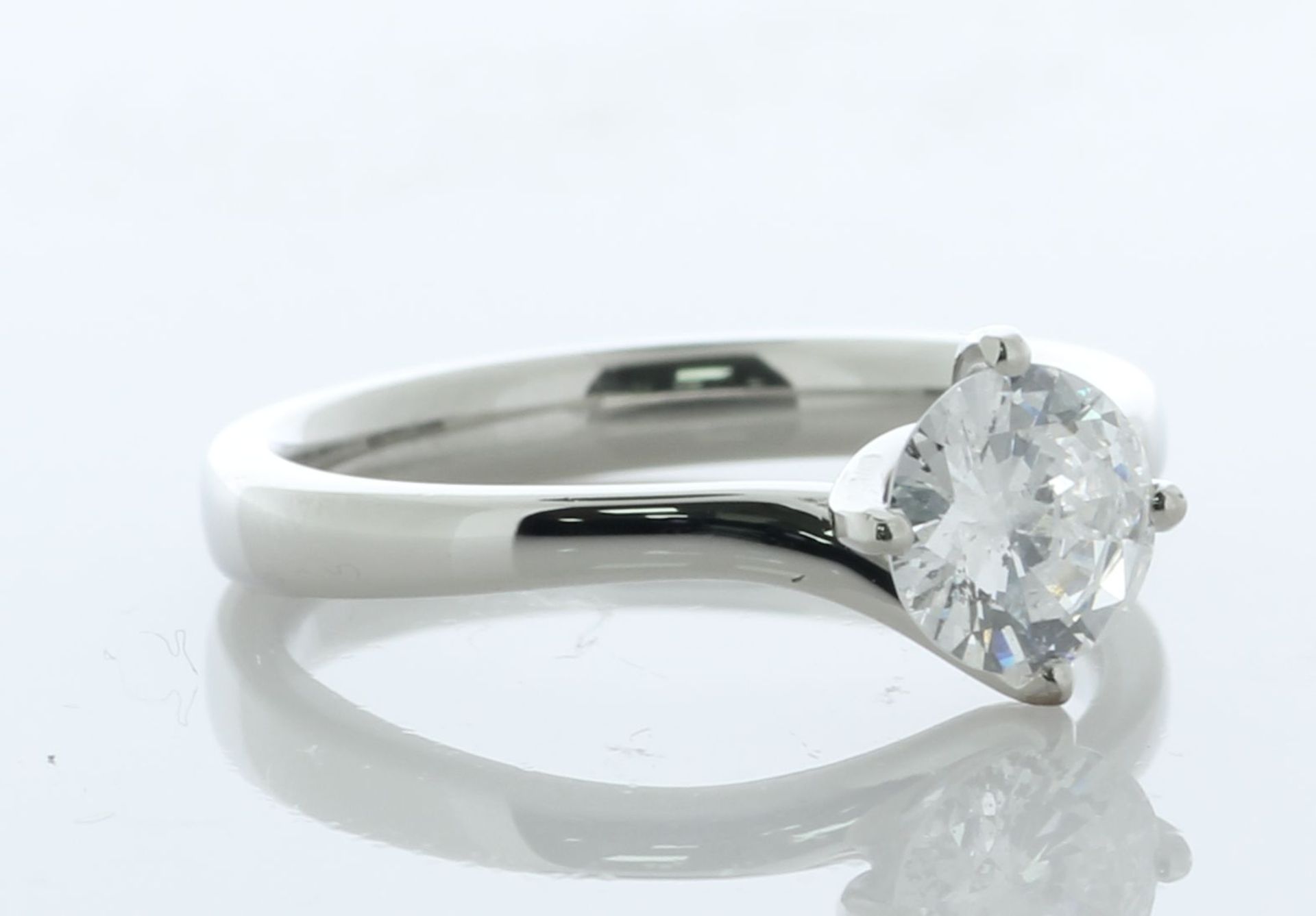 Platinum Single Stone Fancy Claw Set Diamond Ring 0.71 Carats - Valued By IDI £8,593.00 - A 0.71 - Image 2 of 5