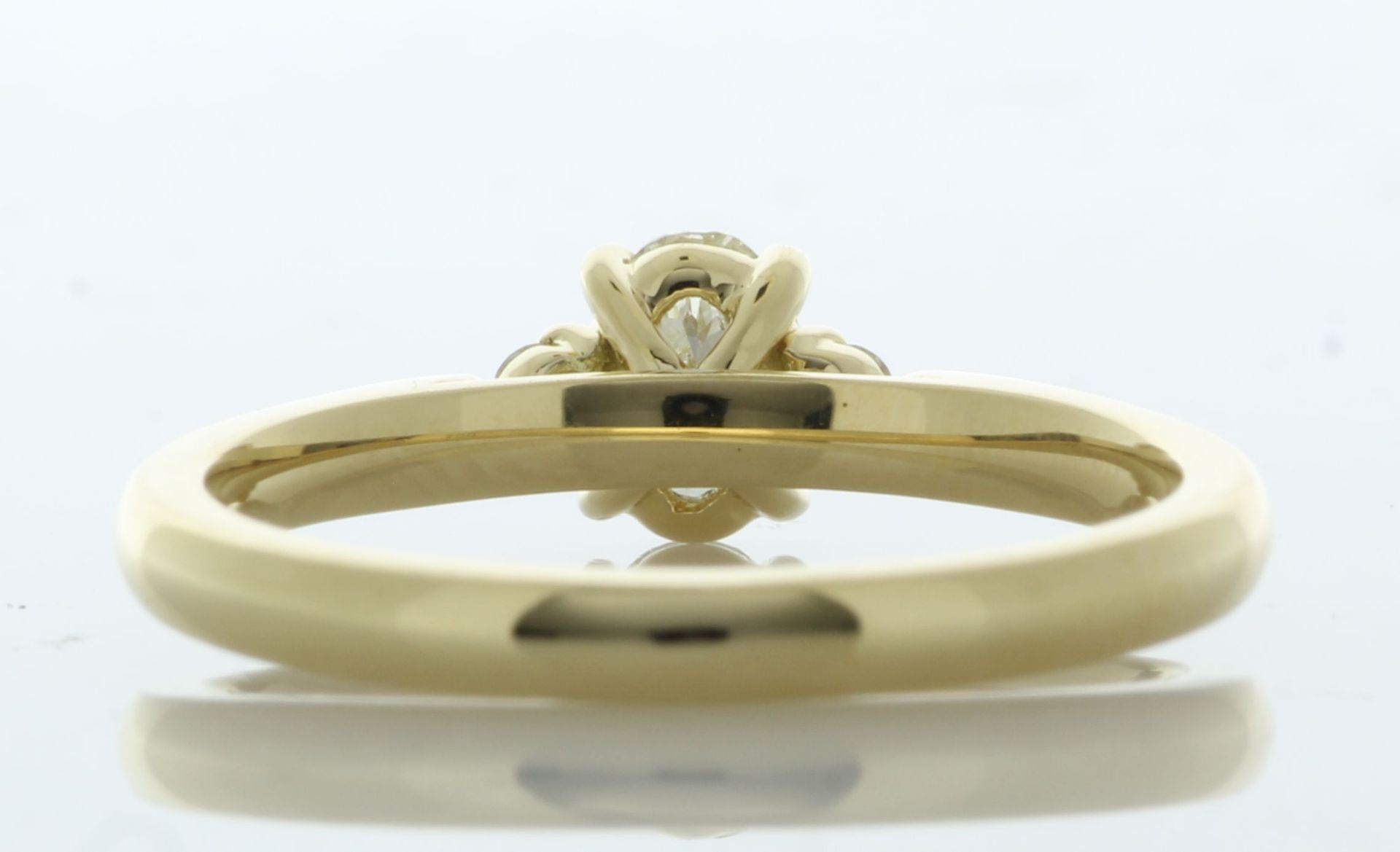 18ct Yellow Gold Oval Cut Diamond Shoulder Set Ring 0.50 Carats - Valued By GIE £6,640.00 - A - Image 4 of 5