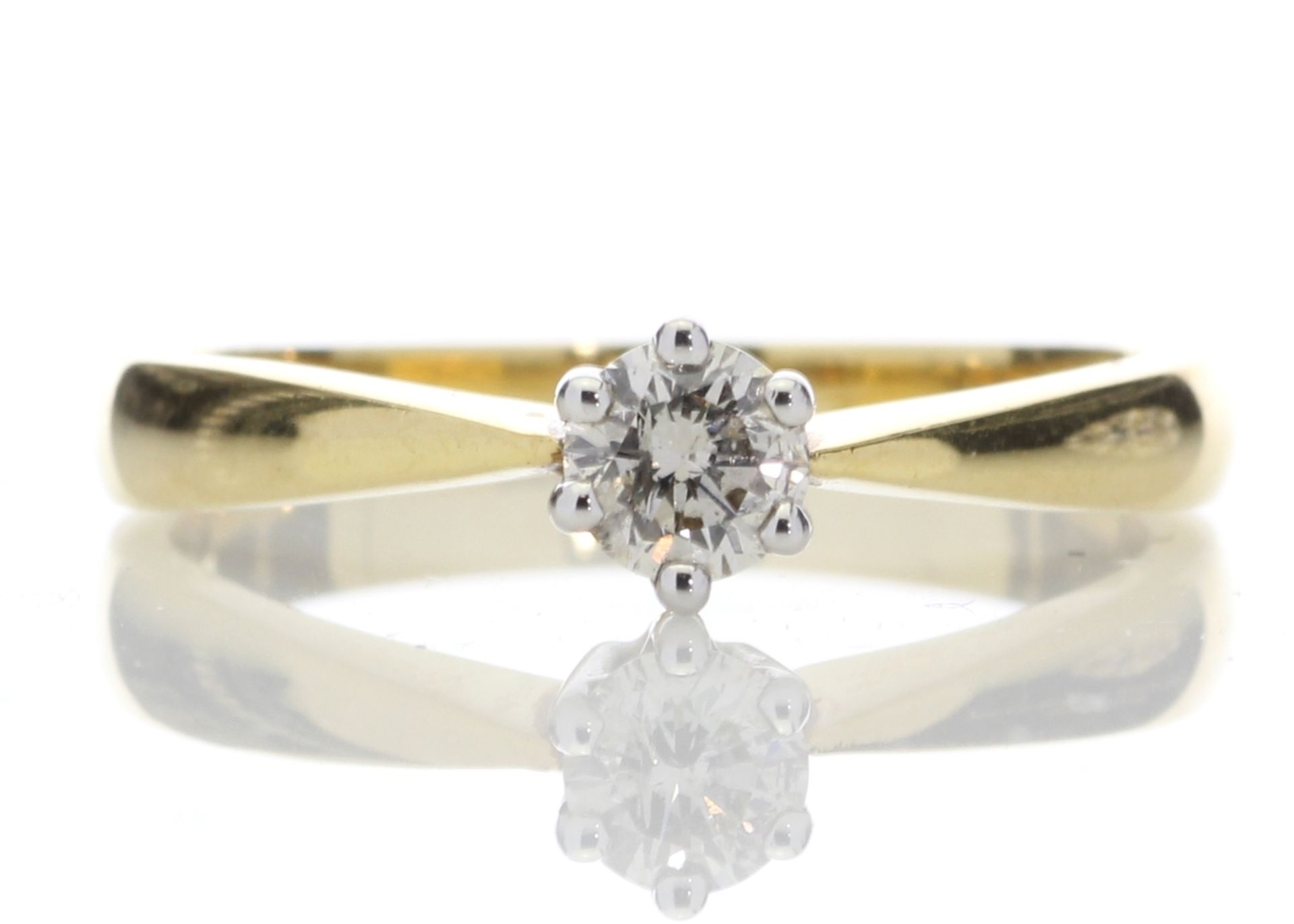 18ct Single Stone Wire Set Diamond Ring 0.50 Carats - Valued By AGI £5,750.00 - One natural rare