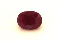 Loose Oval Ruby 11.91 Carats - Valued By GIE £17,745.00 - Colour-Red, Clarity-SI, Certificate Number