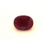 Loose Oval Ruby 11.91 Carats - Valued By GIE £17,745.00 - Colour-Red, Clarity-SI, Certificate Number