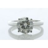 18ct White Gold Single Stone Prong Set Diamond Ring 2.67 Carats - Valued By IDI £66,900.00 - A