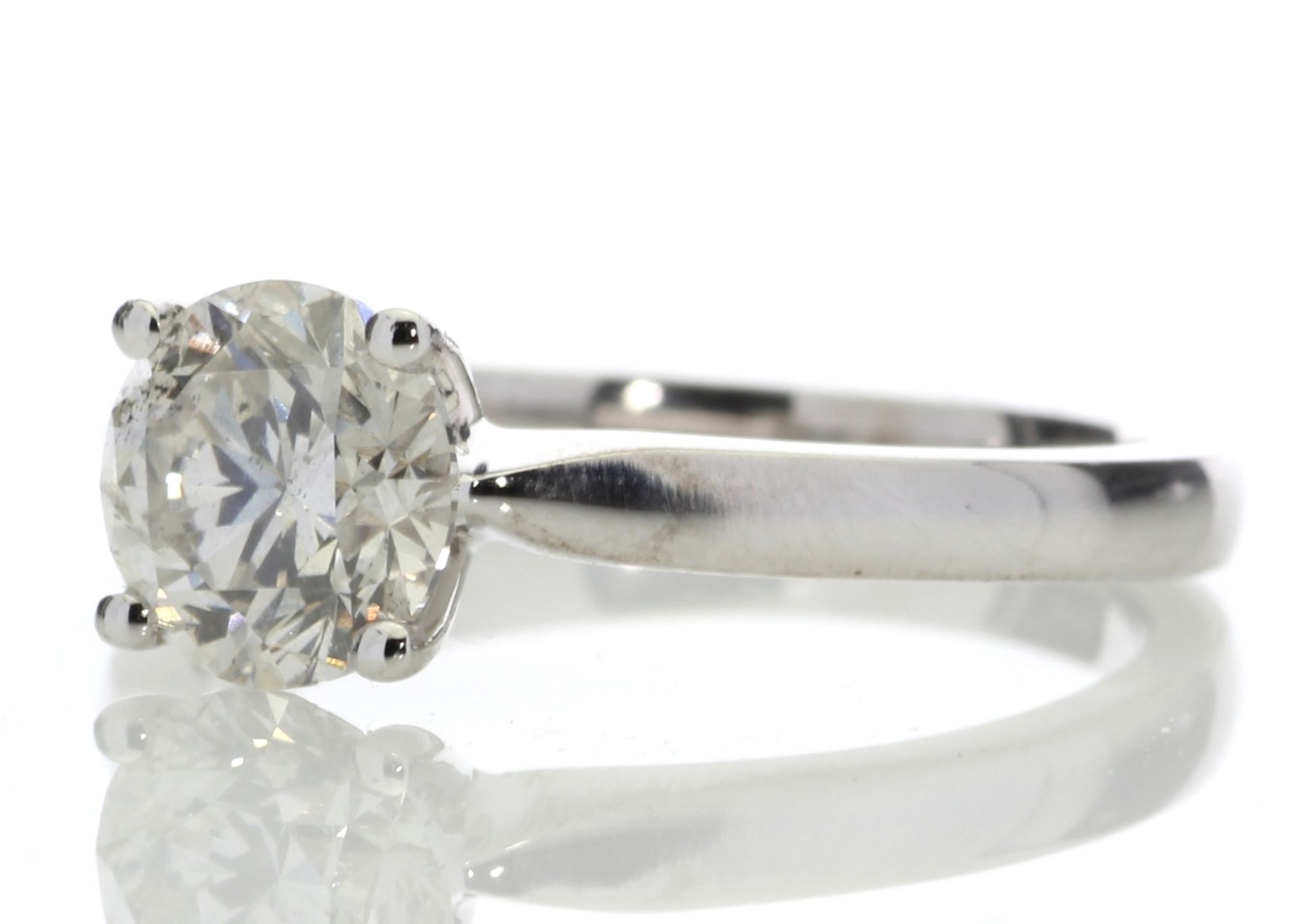 18ct White Gold Claw Set Diamond Ring 1.24 Carats - Valued By GIE £28,115.00 - A beautiful and - Image 2 of 5