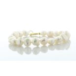 Freshwater Cultured 8.0 - 8.5mm Pearl Bracelet With Gold Plated Clasp - Valued By AGI £225.00 - 8.