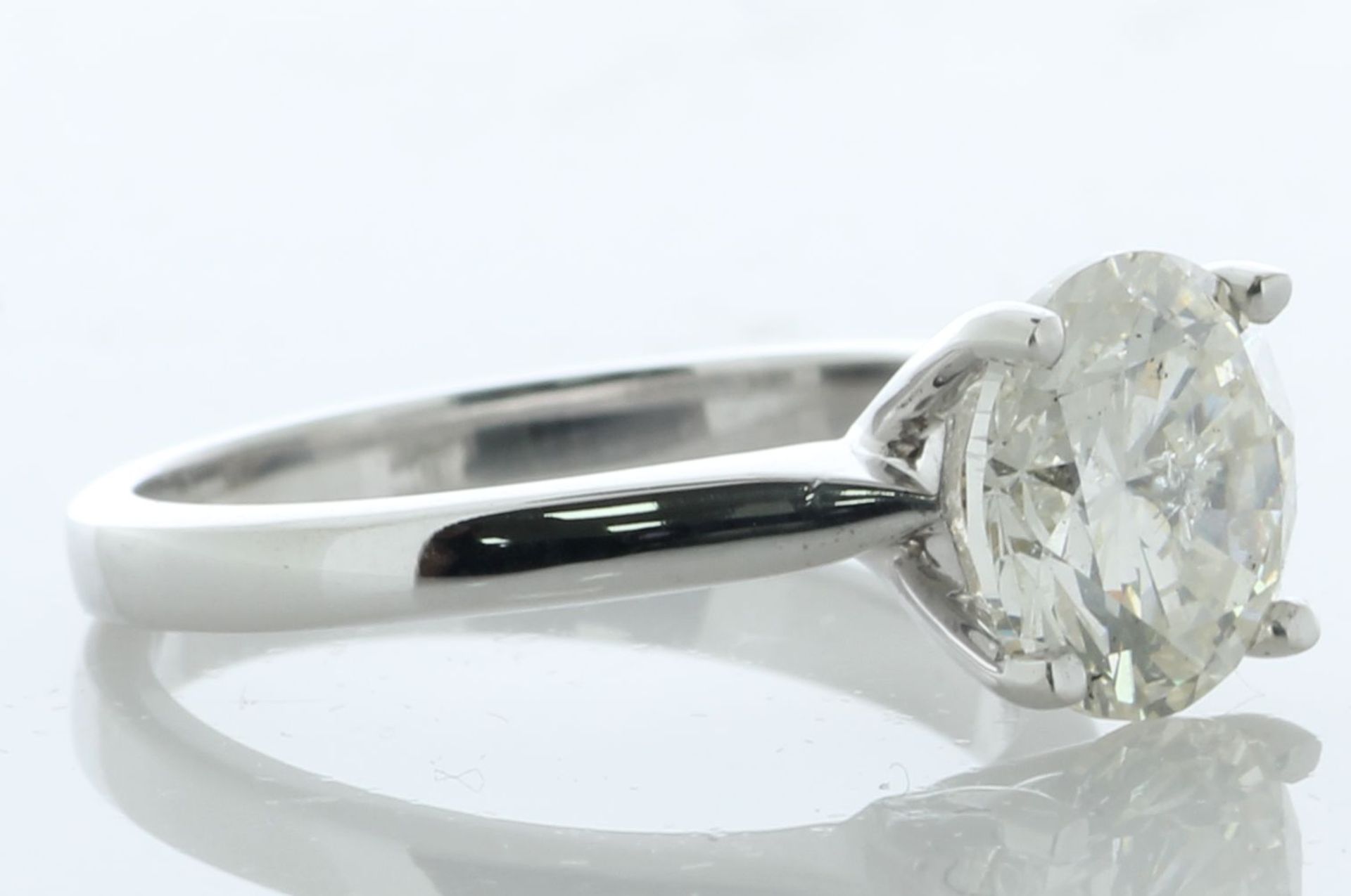 18ct White Gold Single Stone Prong Set Diamond Ring 2.67 Carats - Valued By IDI £66,900.00 - A - Image 2 of 5