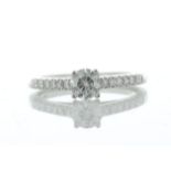 Platinum Single Stone With Stone Set Shoulders Diamond Ring (0.53) 0.74 Carats - Valued By IDI £9,