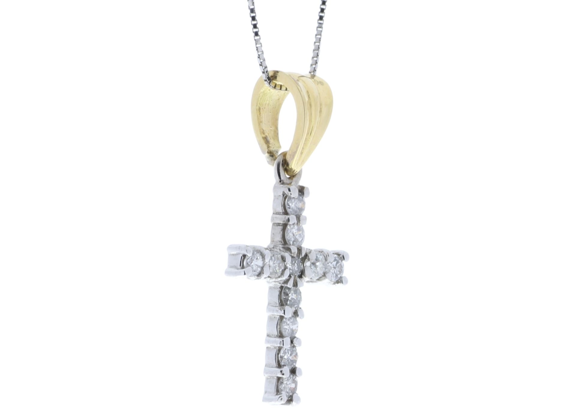 18ct White Gold Diamond Cross Pendant 0.50 Carats - Valued By GIE £8,040.00 - Eleven high quality - Image 2 of 5