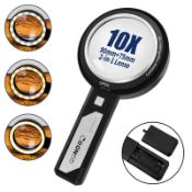 RRP £16.44 COONOO Magnifying Glass with Light for Close Work 5X