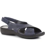 RRP £39.06 Pavers Ladies Leather Slingback Sandals - Navy Size 5 UK