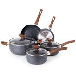 RRP £67.91 Non Stick Pots and Pans Set Induction Hob Pot Set