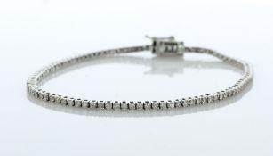 9ct White Gold Tennis Diamond Bracelet 2.00 Carats - Valued By AGI £4,895.00 - A gorgeous 9ct