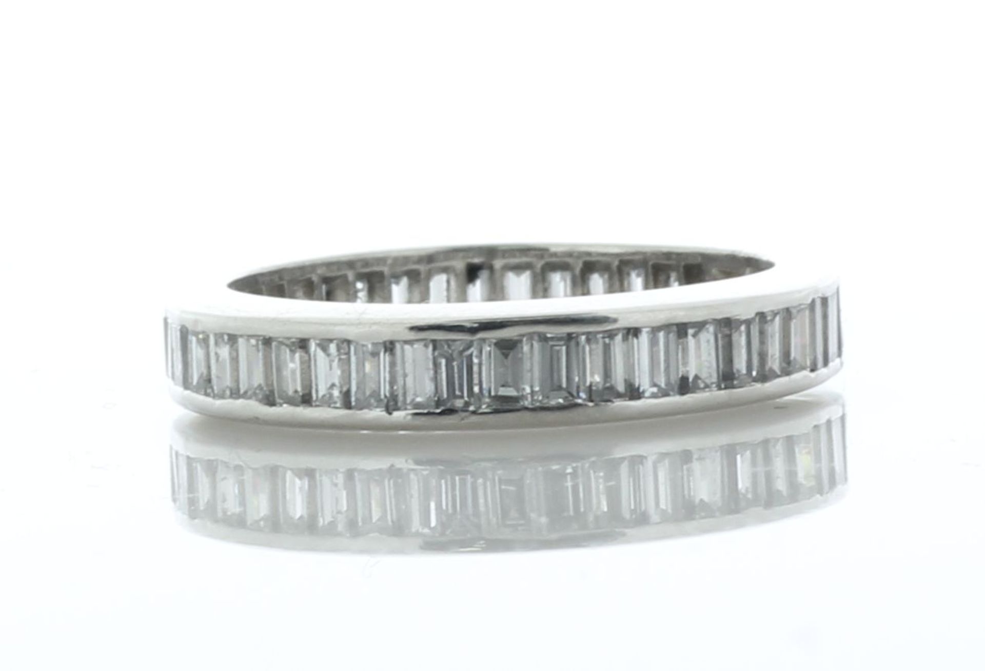 9ct White Gold Full Eternity Diamond Ring 2.00 Carats - Valued By AGI £4,440.00 - Baguette cut - Image 2 of 3