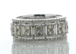 9ct White Gold Semi Eternity Diamond Ring 1.31 Carats - Valued By AGI £3,995.00 - This semi eternity