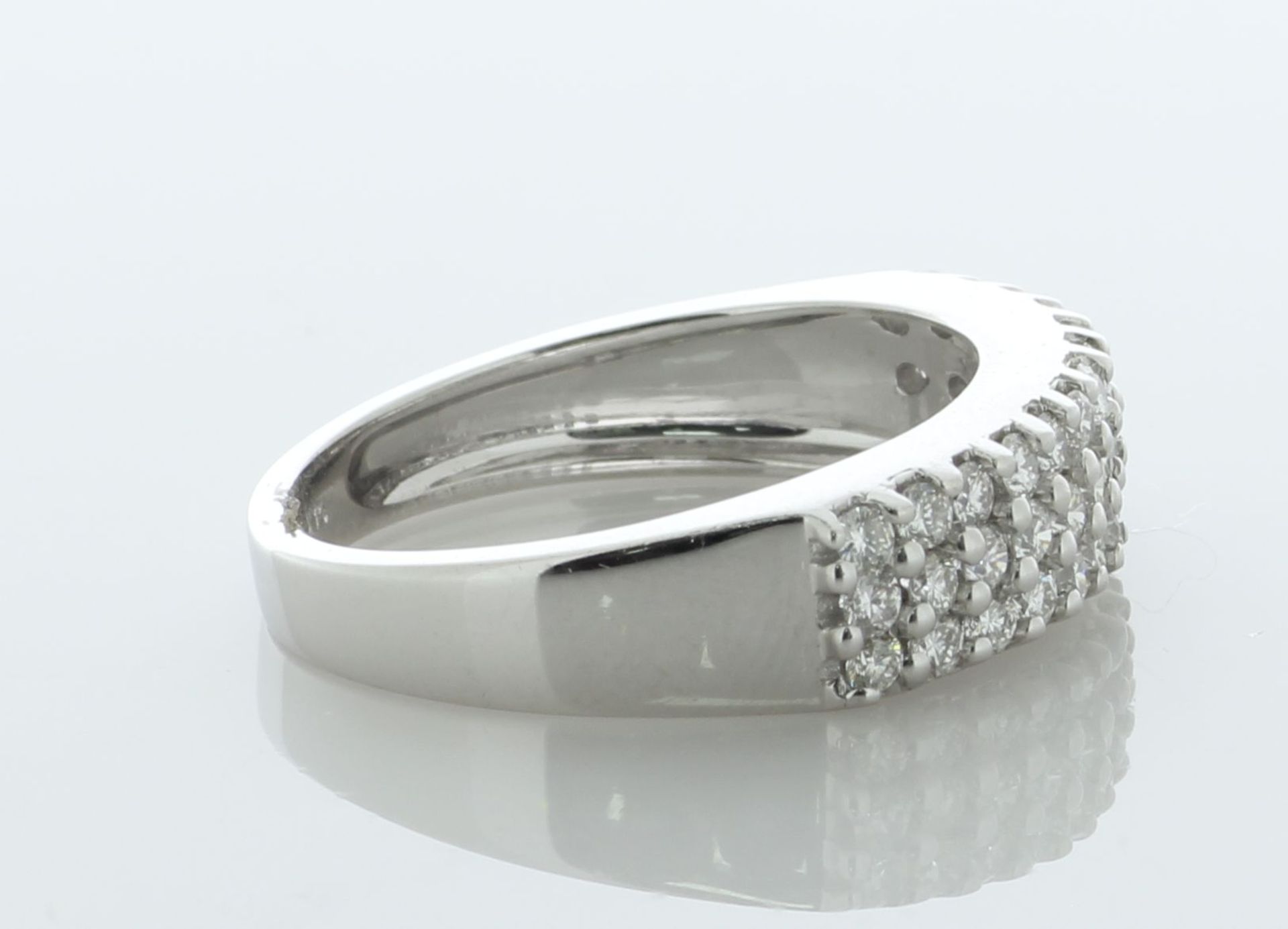 14ct White Gold Semi Eternity Diamond Ring 1.50 Carats - Valued By AGI £4,500.00 - This gorgeous - Image 3 of 5