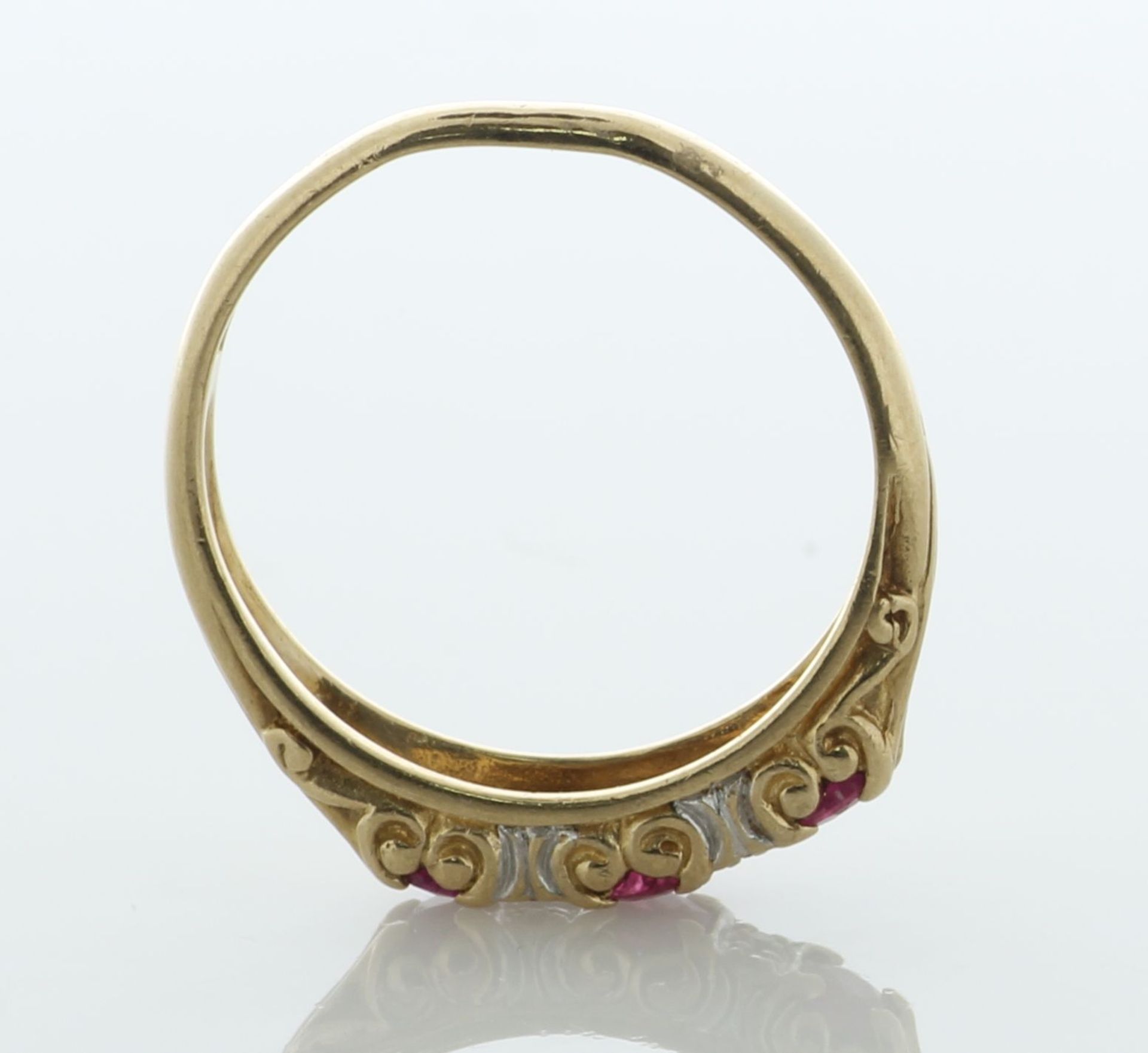 9ct Yellow Gold And White Gold Diamond And Ruby Ring (R 0.30) 0.05 Carats - Valued By AGI £815. - Image 5 of 6