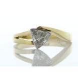 18ct Yellow Gold Trillion Diamond Ring 0.90 Carats - Valued By AGI £5,475.00 - One natural